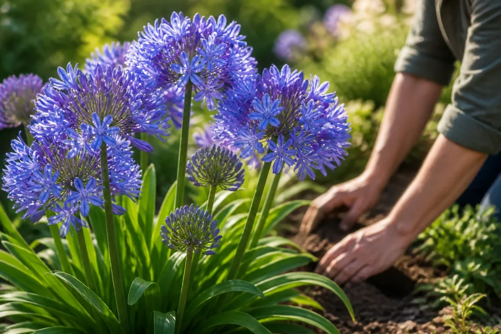 Agapanthes en pleine floraison jardinage