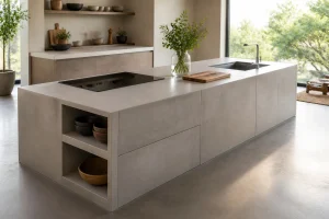 Cuisine béton cellulaire : montage et finitions