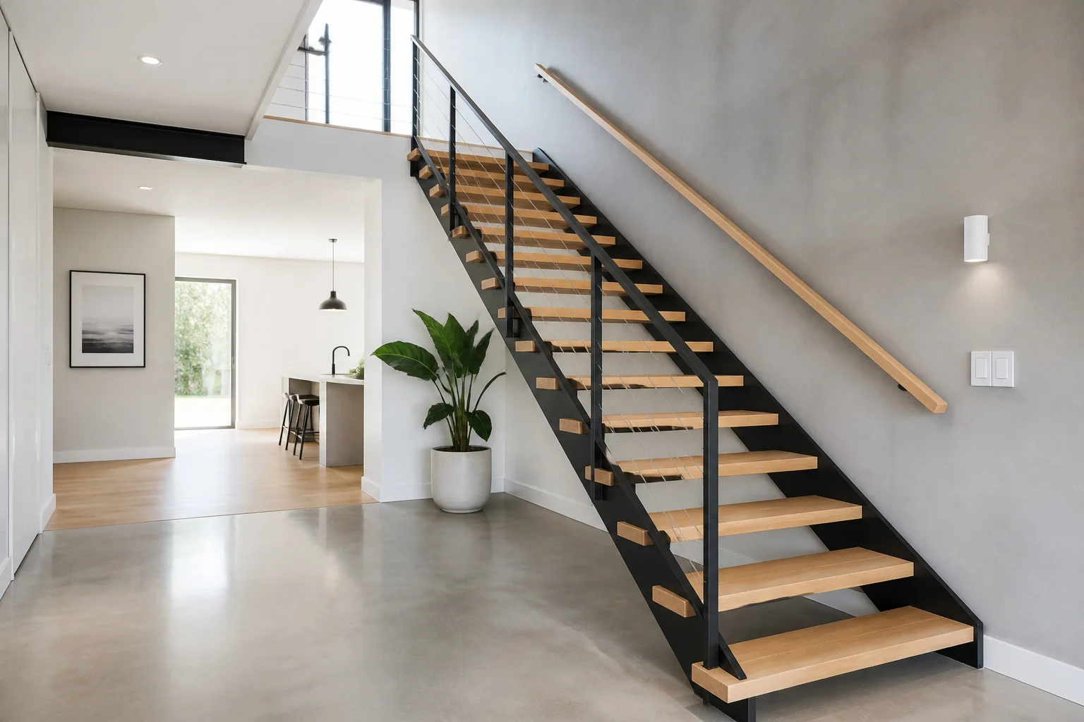Escalier sans contremarche : élégance et légèreté