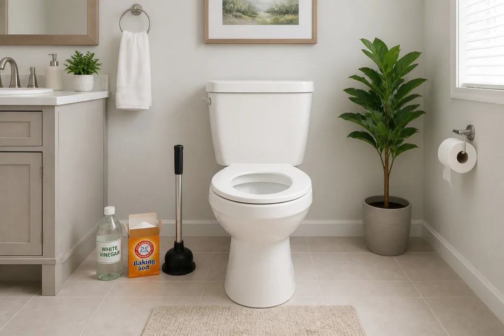 Nettoyage de toilettes bicarbonate et vinaigre