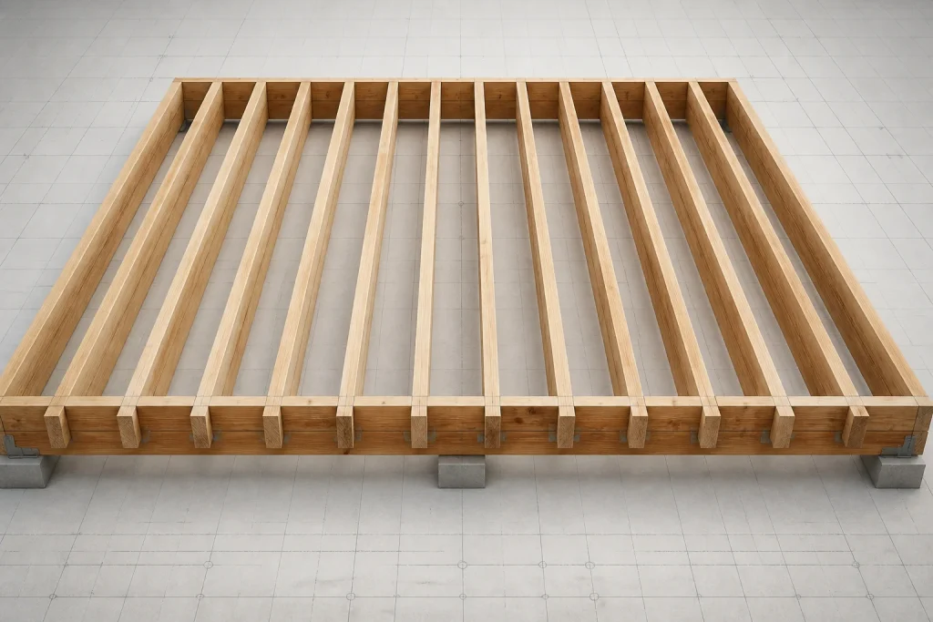Structure de sol en bois